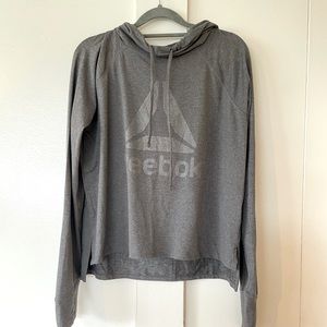 Thin gray Reebok athletic hoodie